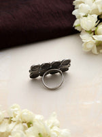 Thumbnail for trueBrowns Silver Tone Abstract Sign Ring - Distacart