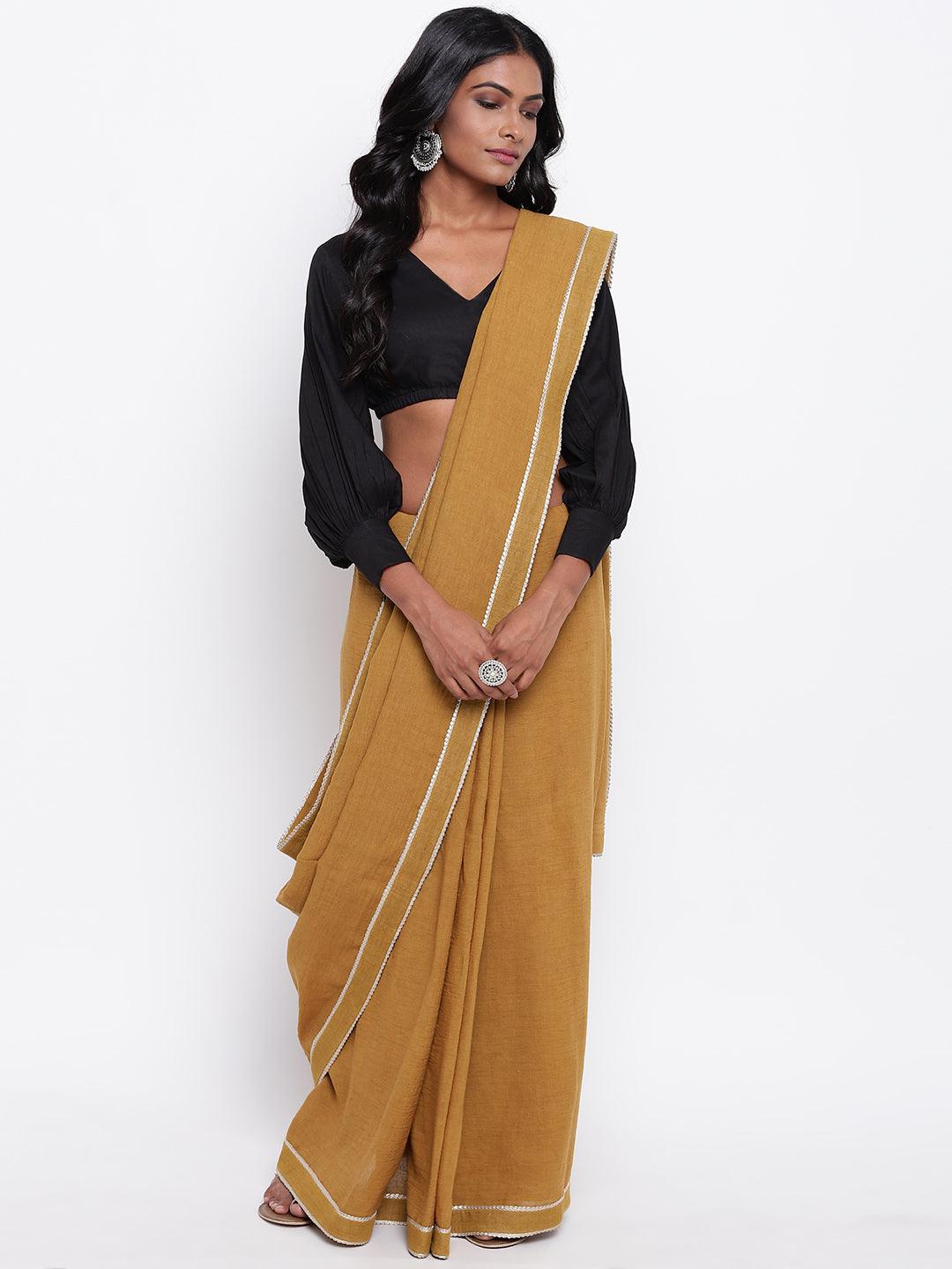 trueBrowns Black Gathered Sleeve Top - Distacart
