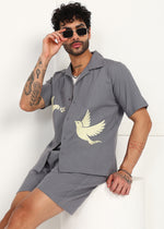 Thumbnail for Fabmade Slate Dove Linen Co-Ord Set - Distacart
