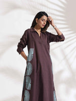 Thumbnail for trueBrowns Cola Cotton Print A-line Dress