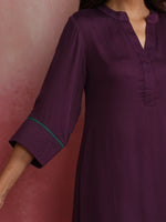 Thumbnail for trueBrowns Purple Modal Kurta Co-ord Set