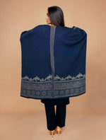 Thumbnail for trueBrowns Blue Woollen Kaftan Cape