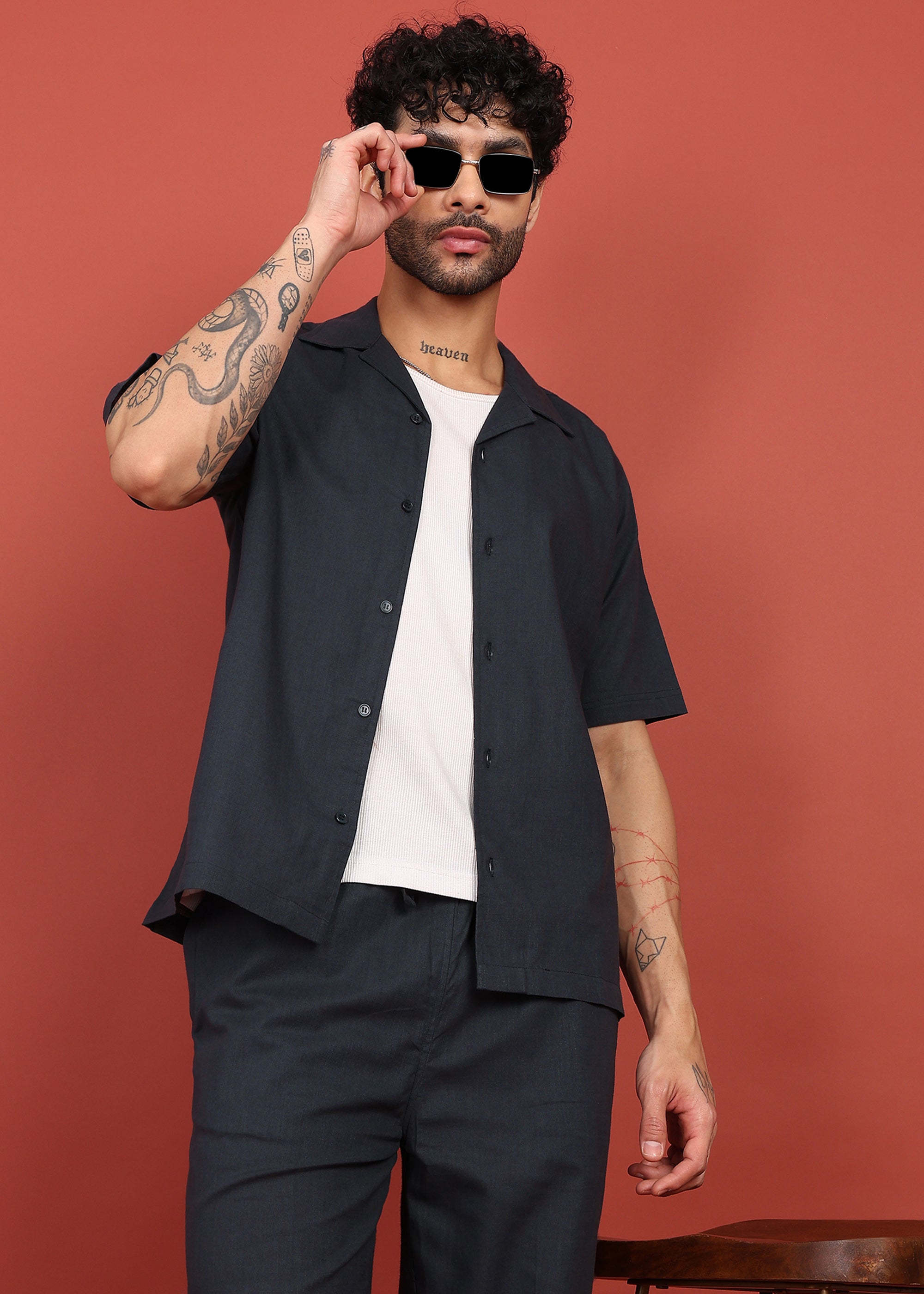 Fabmade Midnight Ease Shirt & Trouser Co-Ord Set - Distacart