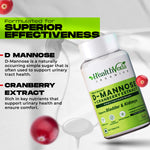 Thumbnail for Health Veda Organics D-Mannose + Cranberry Extract Tablets - Distacart
