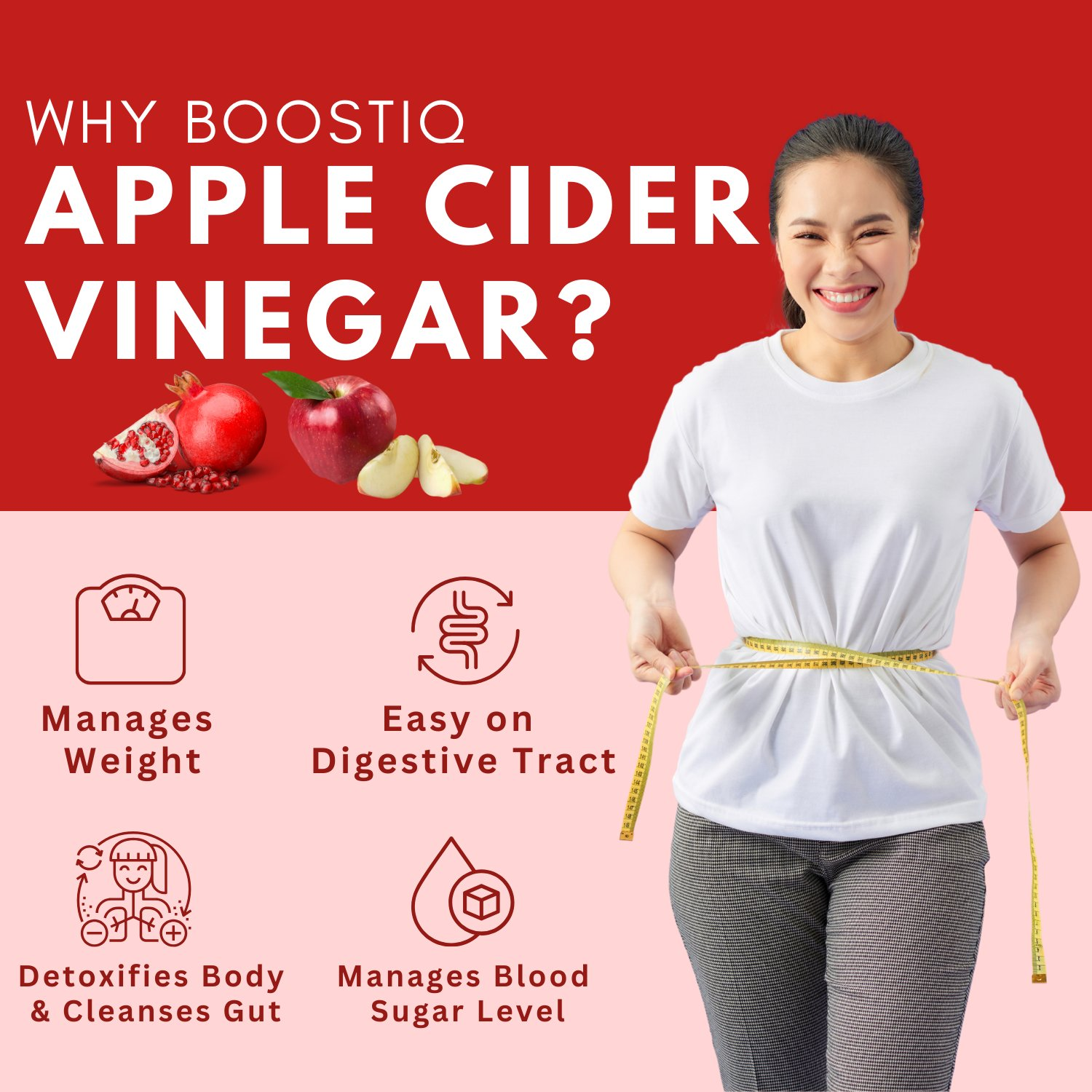 BOOSTIQ Apple Cider Vinegar Effervescent Tablets - Apple Flavour - Distacart