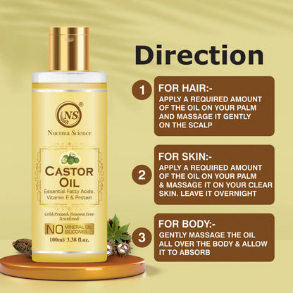 Nuerma Science Castor Oil For Hair & Body - Distacart