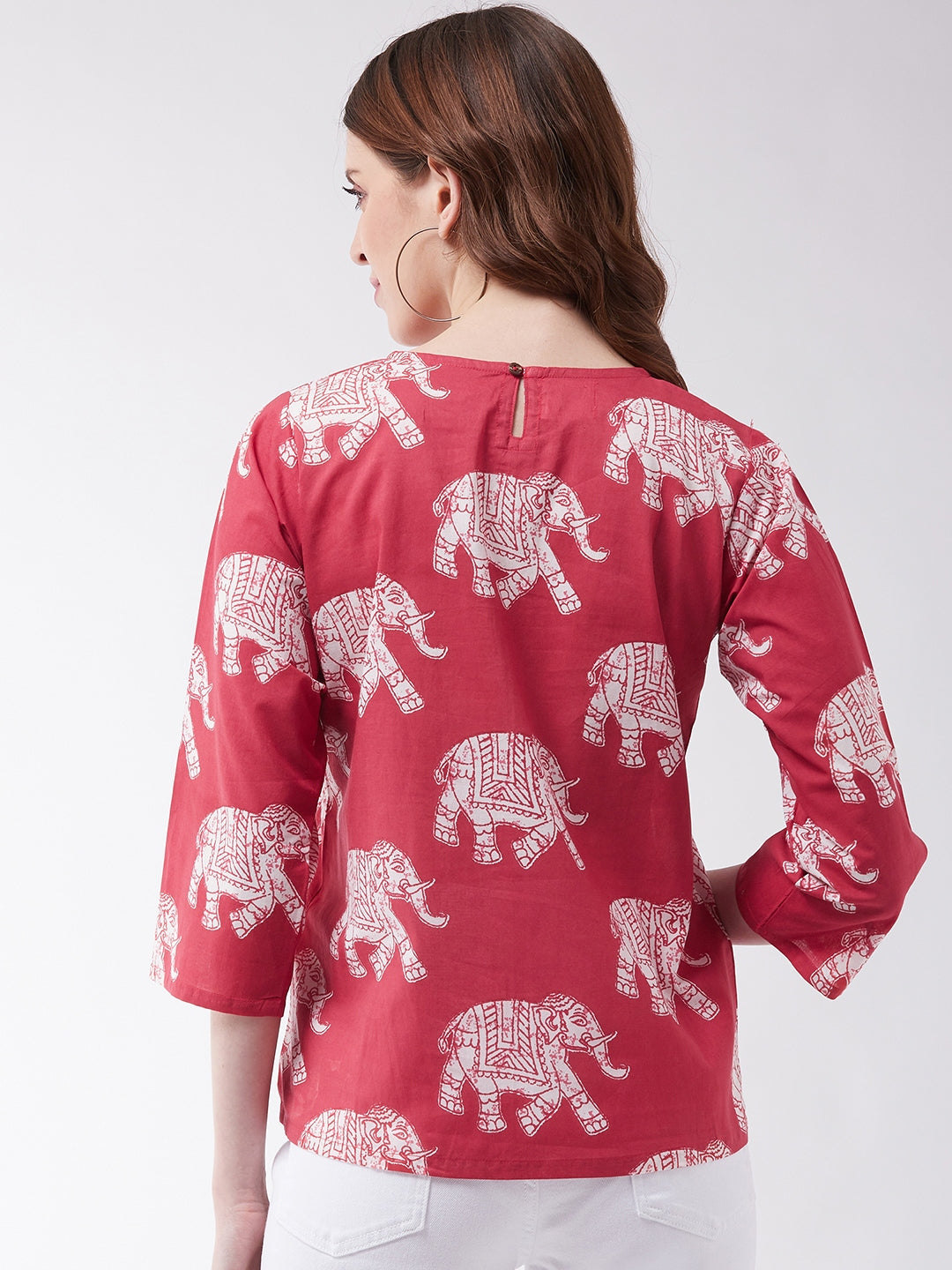 InWeave Red Elephant Top