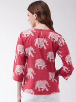 Thumbnail for InWeave Red Elephant Top