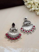 Thumbnail for trueBrowns Silver Tone Elephant Dangle Earrings - Distacart