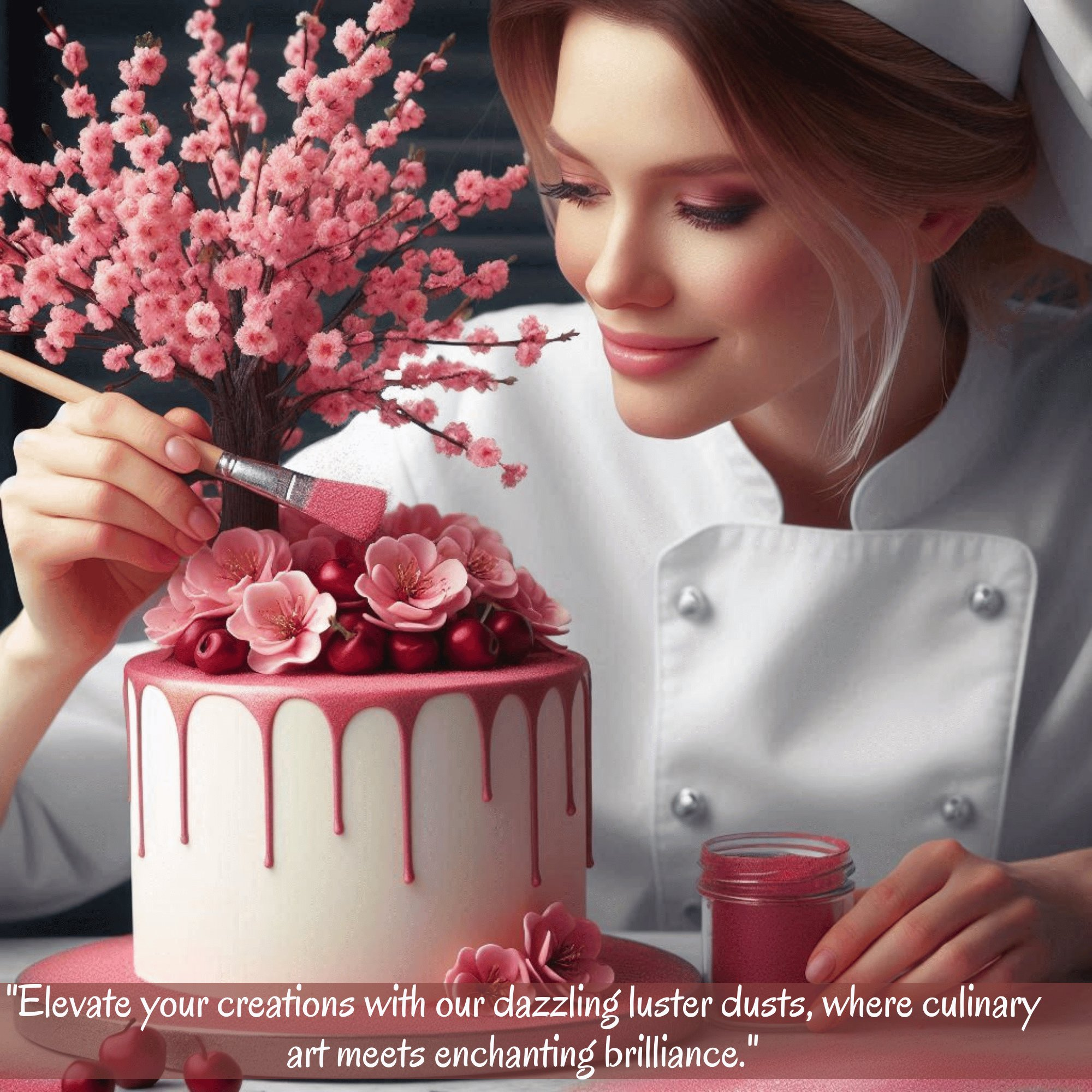 cherry blossom pink edible luster dust 5 gms