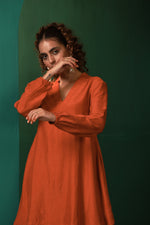 Thumbnail for trueBrowns Rust Silk Collar Co-ord Set - Distacart