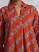 Thumbnail for trueBrowns Orange Cotton Print Co-ord Set