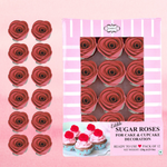Thumbnail for sugar roses for cake cupcake decoration magenta 120 gms