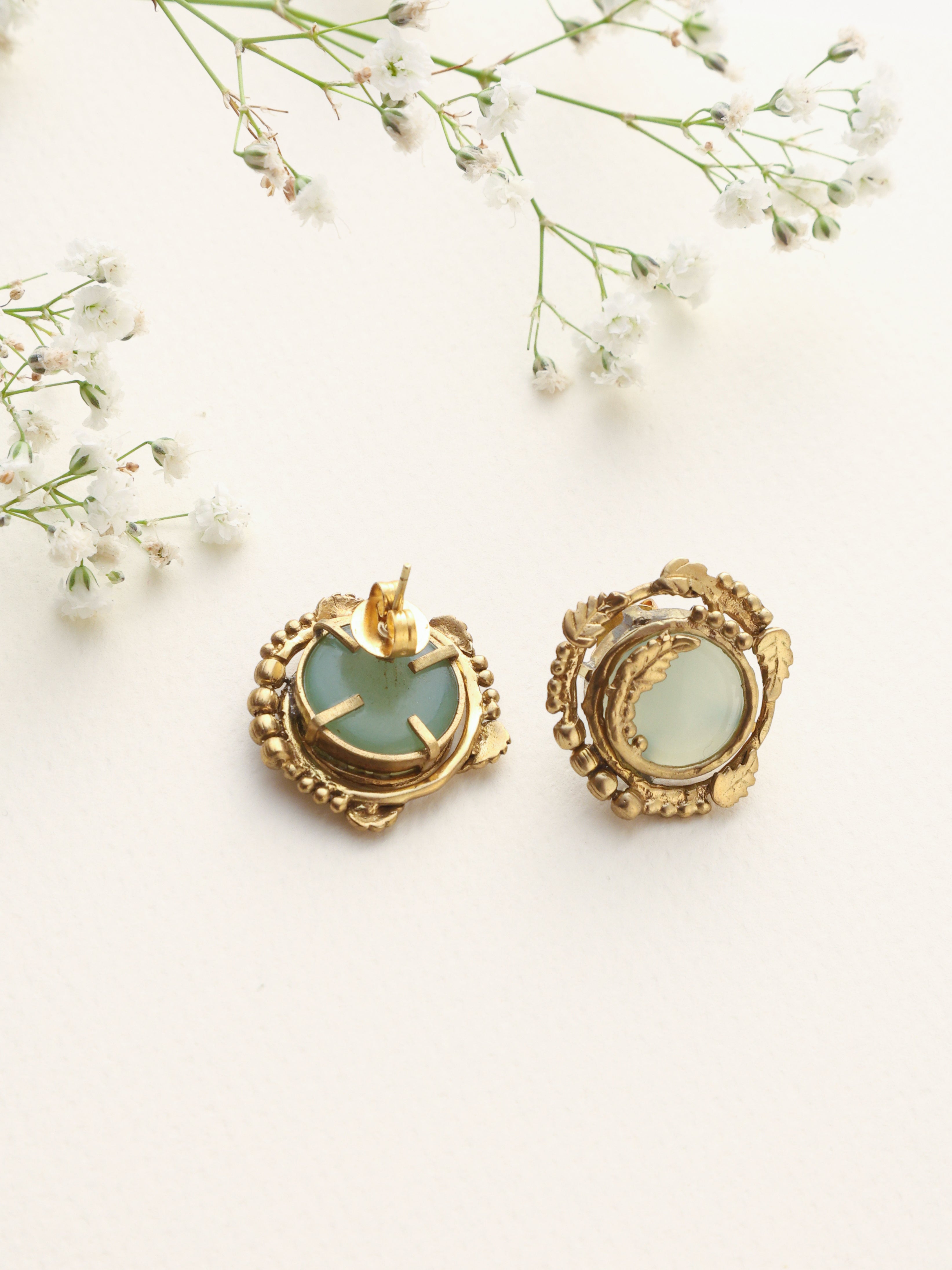 trueBrowns Brass Circular Stud Earrings - Distacart