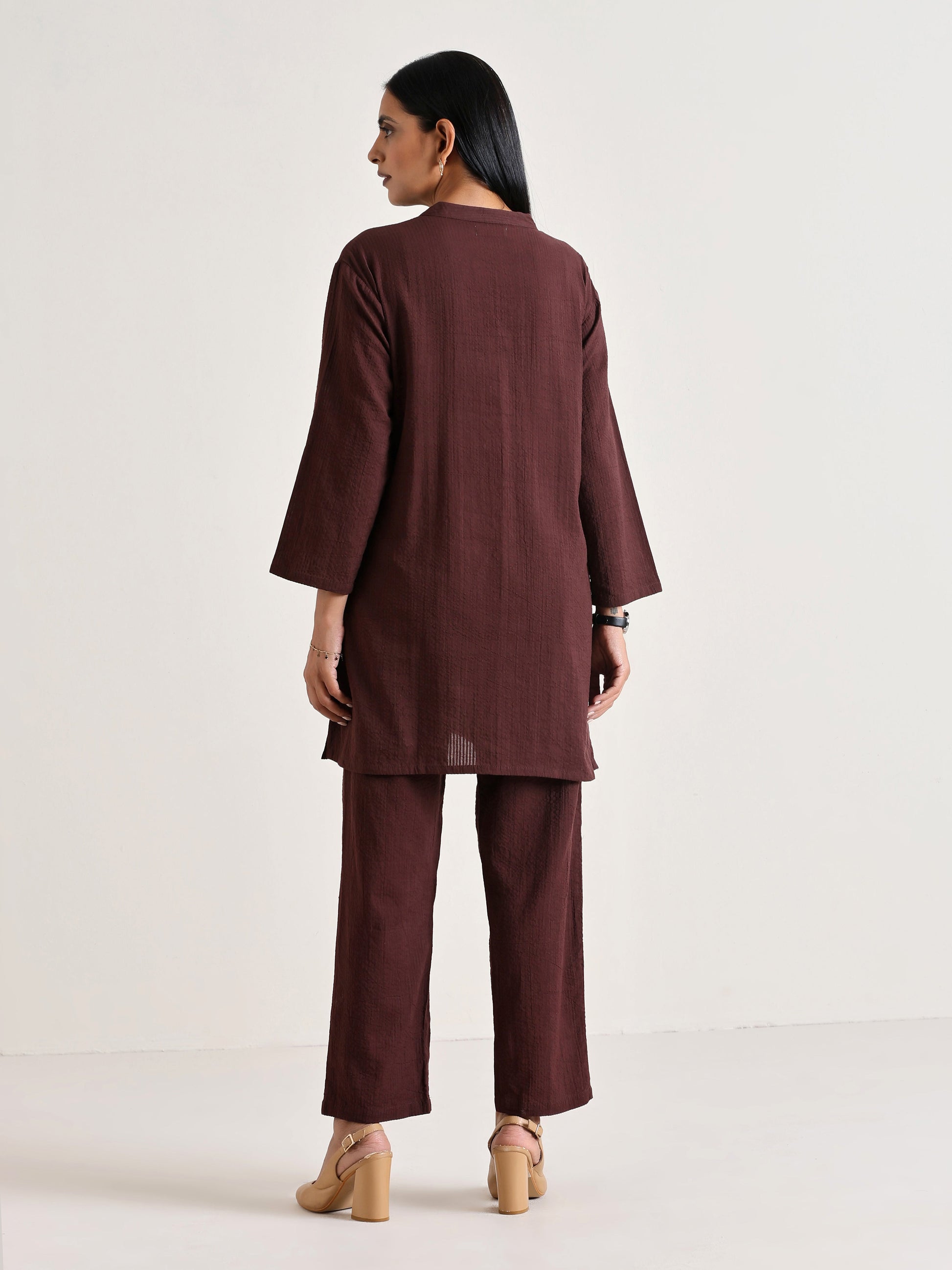 trueBrowns Cola Brown Relaxed Fit Co-Ord Set - Distacart