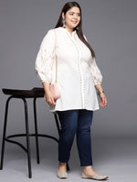 Thumbnail for Ahalyaa Mandarin Collar Printed Tunic - Distacart