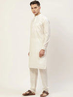 Thumbnail for Jompers Men's Kurta Pyjama With Teal Blue Solid Nehru Jacket - Distacart