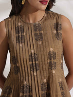 Thumbnail for trueBrowns Beige Cotton Skirt Co-ord Set