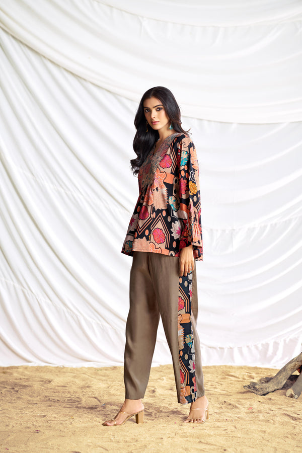 BulBul Ojasvi Black Chanderi Co-Ord Set