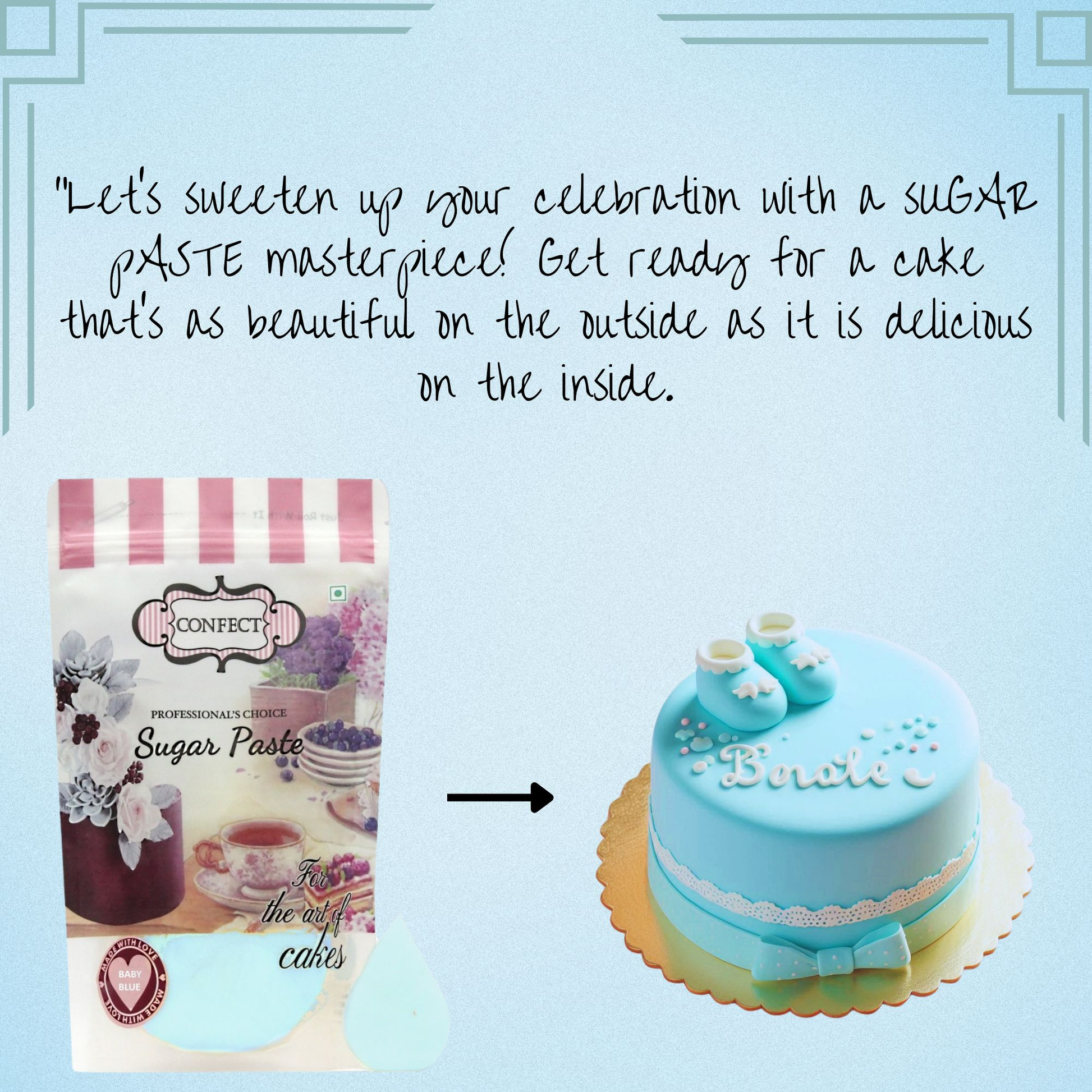 baby blue fondant edible sugarpaste 1kg