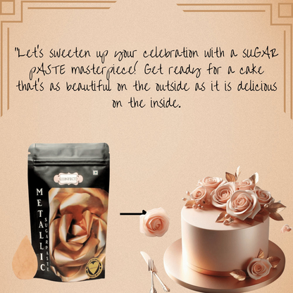 confect rose gold sugar paste br b 250 gms b