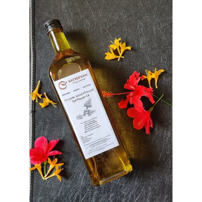Satjeevan Organic Wood-Pressed Safflower Oil - Distacart