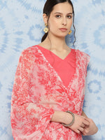 Thumbnail for Ahalyaa Floral Poly Chiffon Saree - Distacart