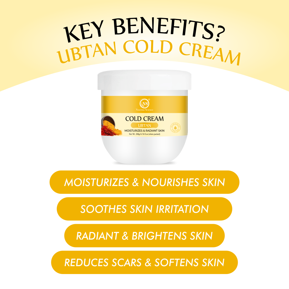 Nuerma Science Ubtan Cold Cream for Moisturizing & Glowing Skin - Distacart
