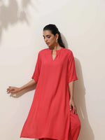 Thumbnail for trueBrowns Coral Viscose Kurta Pant Set