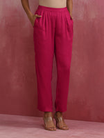 Thumbnail for trueBrowns Grey High Slit Modal Kurta Set