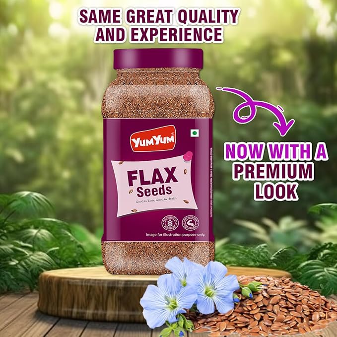 Yum Yum Roasted & Salted Flax Seeds Jar - Dista