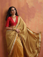 Thumbnail for trueBrowns Gold Tissue Ready To Wear Saree
