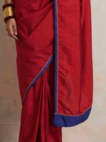 Thumbnail for trueBrowns Red Silk Ready To Wear Saree