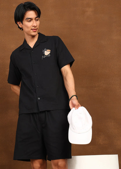 Fabmade Noir Emblem Shirt - Distacart