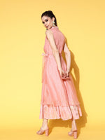 Thumbnail for Ahalyaa Belted Tiered Empire Ethnic Dress - Distacart