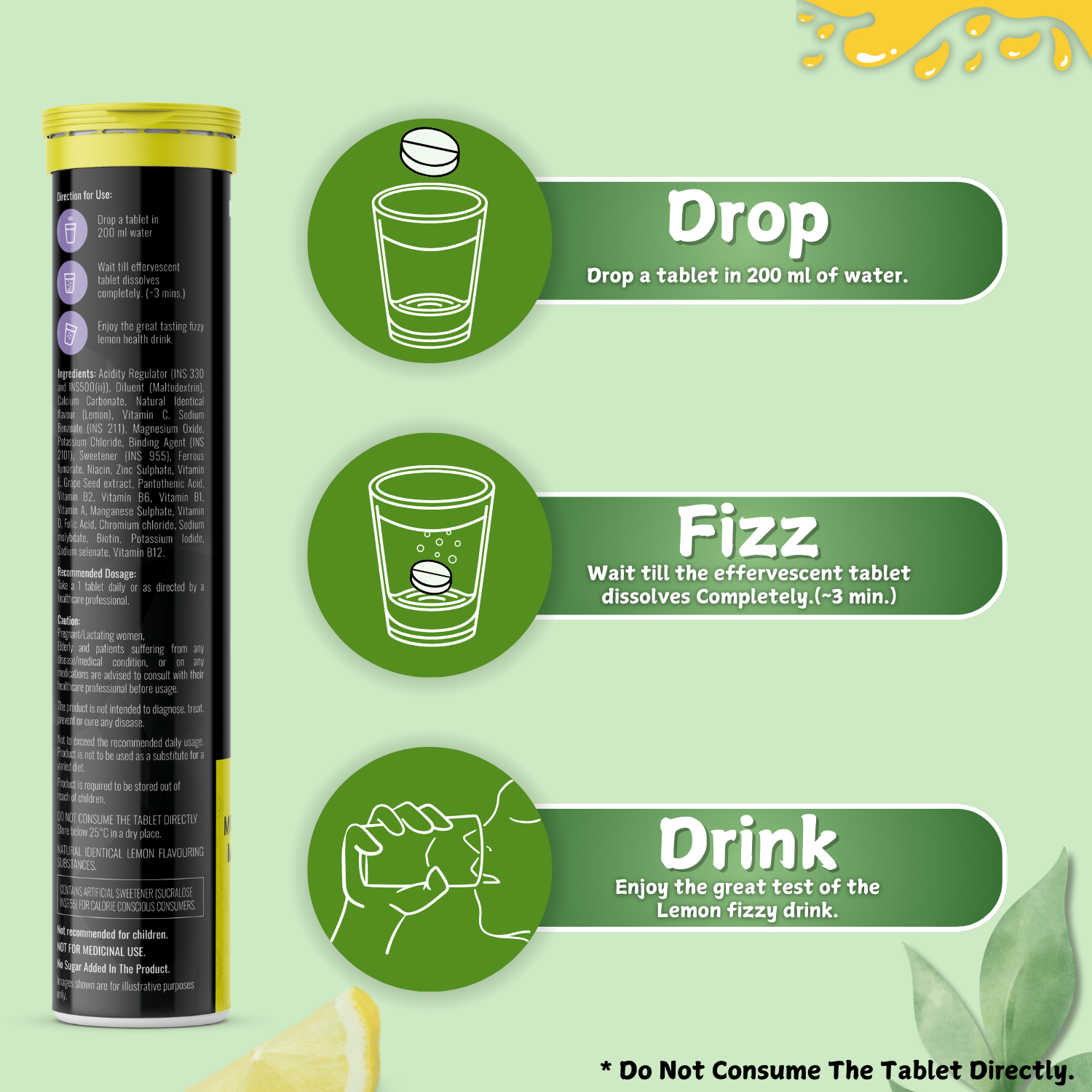 BOOSTIQ Multivitamin Effervescent Tablets - Lemon Flavour - Distacart