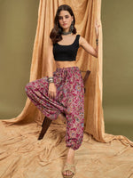 Thumbnail for InWeave Burgundy Big Jaal Harem Pant