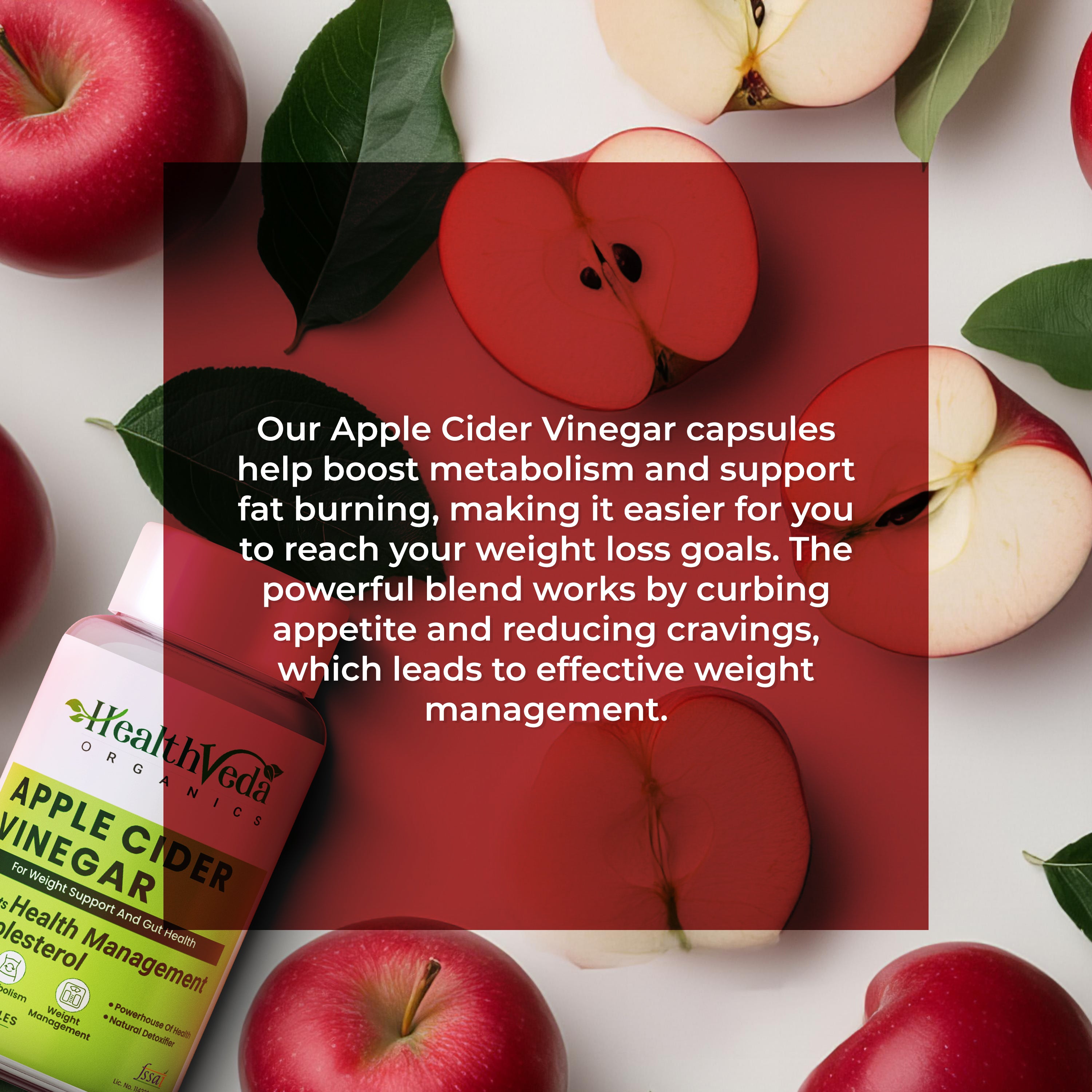 Health Veda Organics Apple Cider Vinegar Supplements Capsules - Distacart