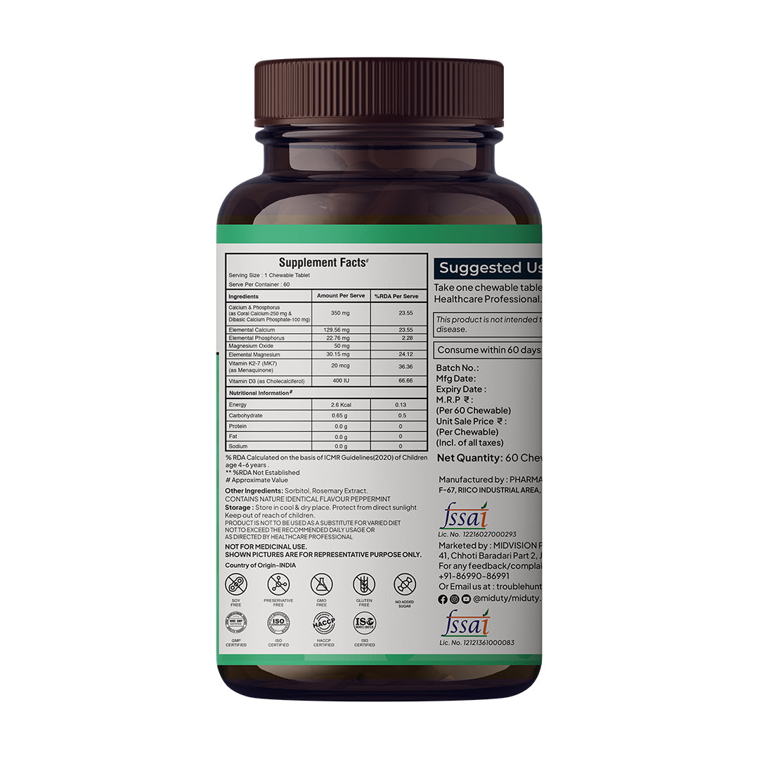 Miduty by Palak Notes Kids Calcium Chewables