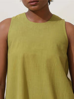 Thumbnail for trueBrowns Pear Green Cotton Linen Co-Ord Set