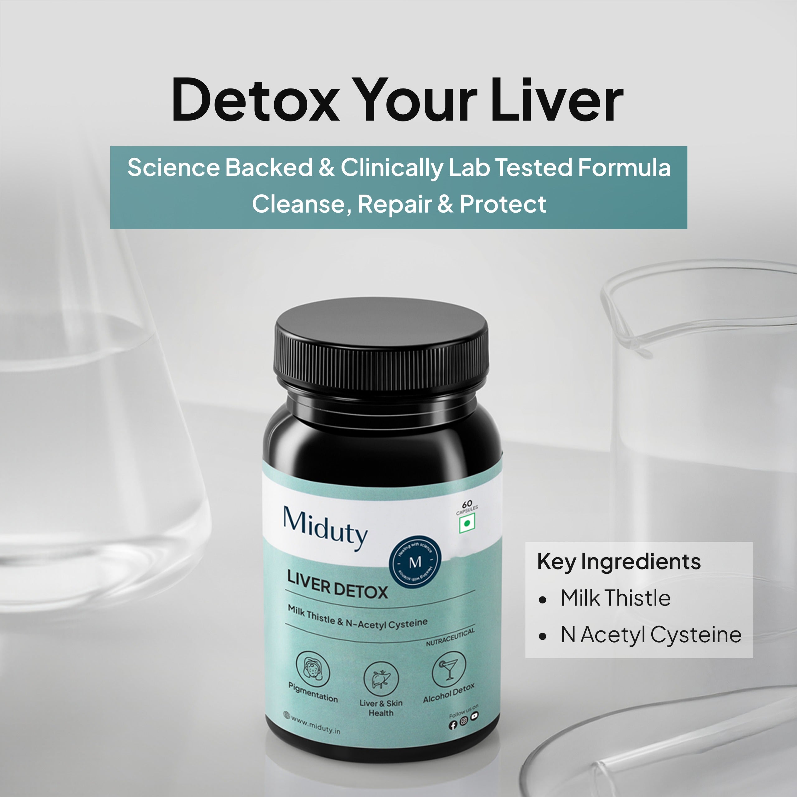 Miduty by Palak Notes Liver Detox Capsules