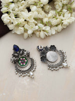 Thumbnail for trueBrowns Silver Tone Handpainted Earrings - Distacart