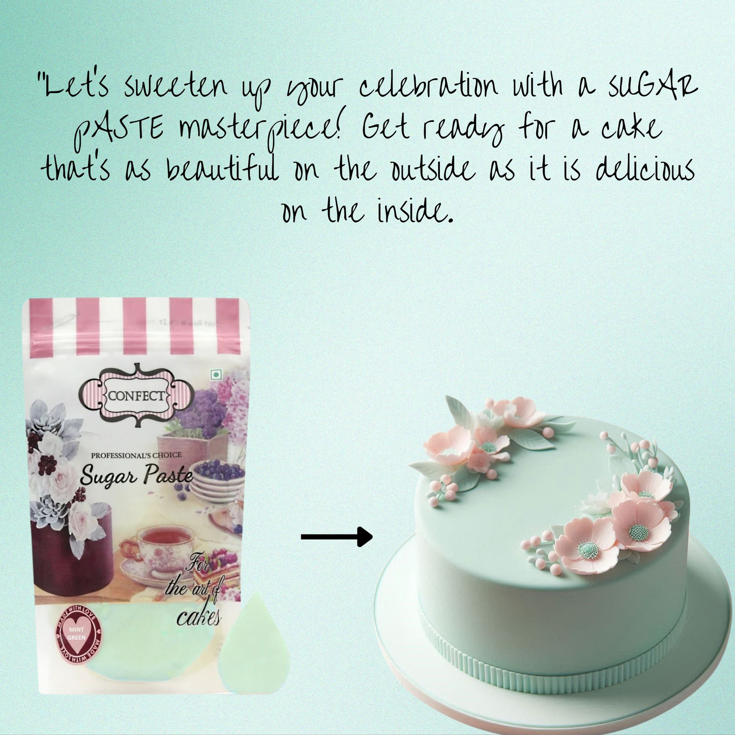 mint green sugarpaste 1 kg