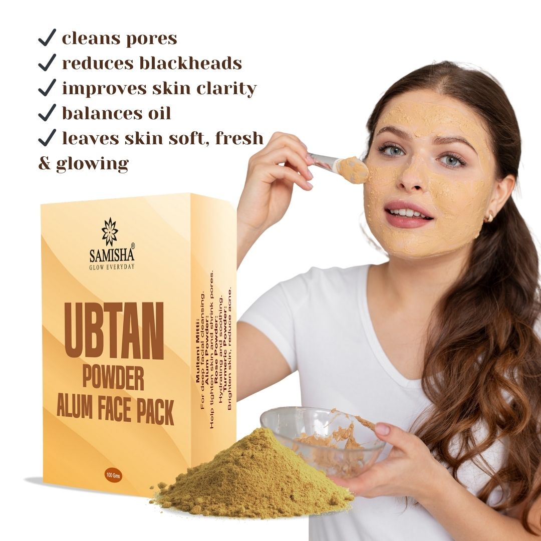 Samisha Ubtan Alum Face Pack With Rose – For Skin Tightening & Tan Removal - Distacart