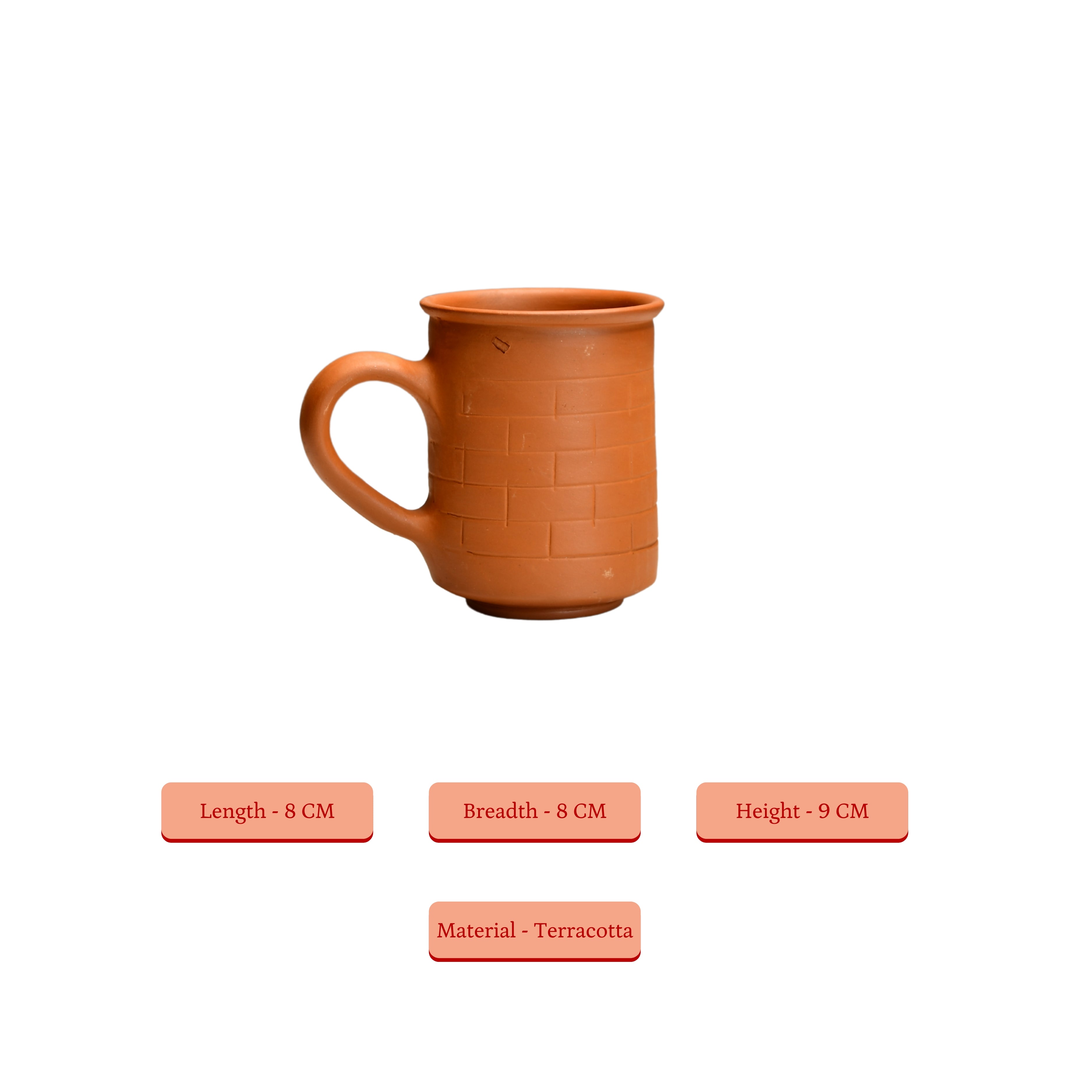 Sowpeace Premium Unglazed Terracotta imprinted Drink Mugs