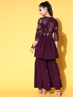 Thumbnail for Ahalyaa Women Floral Printed Kurti with Sharara - Distacart