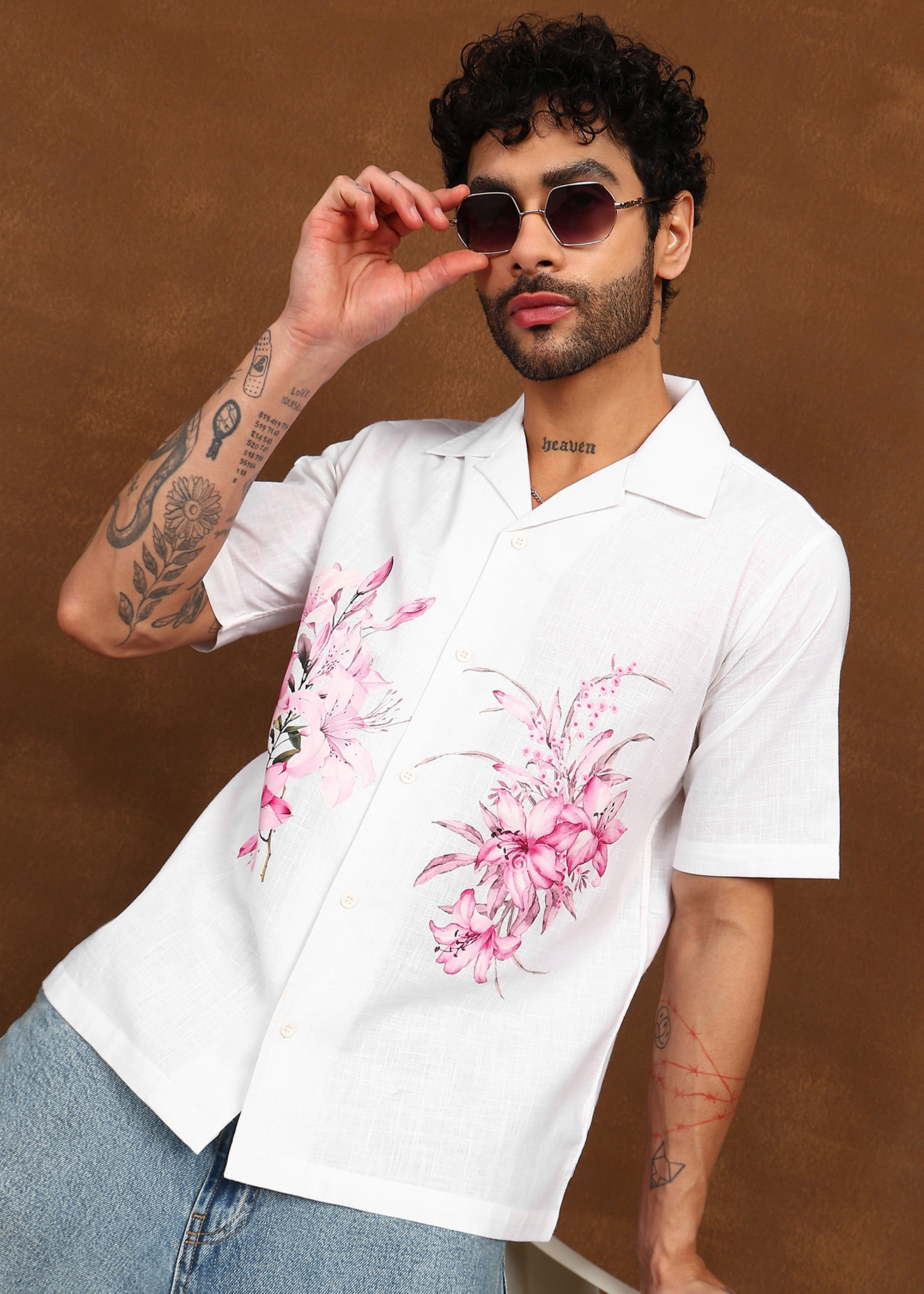 Fabmade Blush Bloom Resort Shirt - Distacart