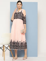 Thumbnail for Ahalyaa Ethnic Motifs Printed Midi Empire Dress - Distacart