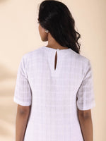 Thumbnail for trueBrowns White Cotton Dobby Kurta Pant Set - Distacart