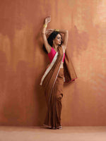 Thumbnail for trueBrowns Pink Silk Sleeveless Blouse